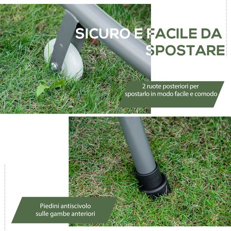 Lettino matrimoniale da esterno 2 posti con ombrellone regolabile, 200x175x134 cm, beige, orientabile per terrazzo e giardino