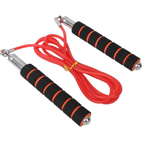 Corde à Sauter Sportive Réglable pour Fitness en Intérieur - Équipement de Course Compétitive Rouge (1/5)