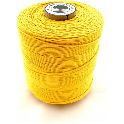 Corda di cotone gialla 1 kg macramè macramè (1/5)