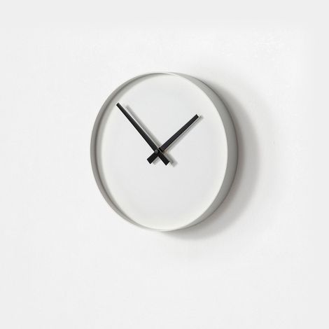 Orologio da parete rotondo 25cm in metallo design moderno Tokei - Bianco