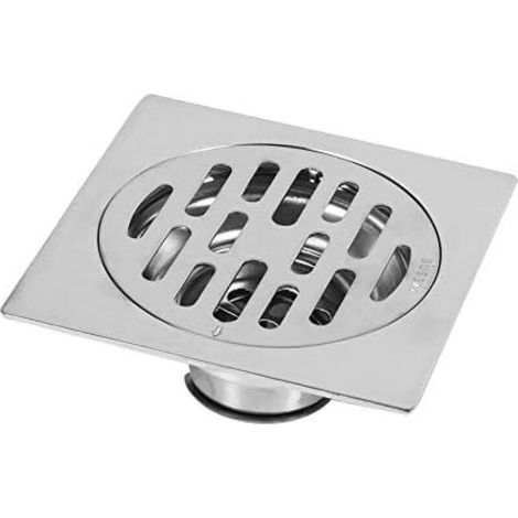 Siphon Sol Acier Inox Carre Anti-Odeur Douche Salle Bain (1/5)