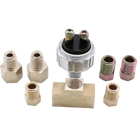 Universeller hydraulischer Bremslichtschalter-Satz aus Metall, Inline-Montage für Pkw, robustes Ersatzteil (1/5)