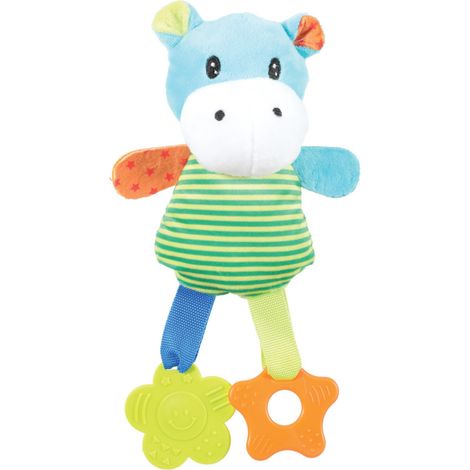 Peluche rio hippopotame vert anneau à mordiller 26 cm jouet pour chiots - animallparadise (1/2)