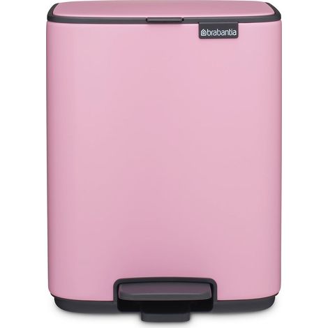 Poubelle Bo 12L (Rose lilas) – Poubelle cuisine à pédale à fermeture progressive – Système de tri des déchets facile à nettoyer avec seau amovible – Sacs-poubelle inclus (1/5)
