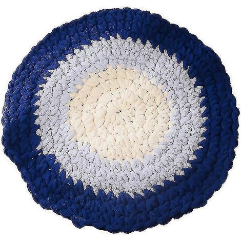 Gestricktes Stuhlkissen, rundes Sitzkissen, Bodenkissen (1/5)