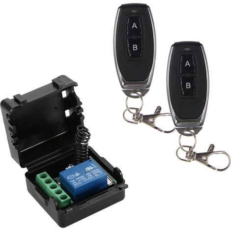 Module de télécommande universelle sans fil 433 MHz DC 12 V 1 canal avec 2 télécommandes RF (réf. 1527) (1/5)