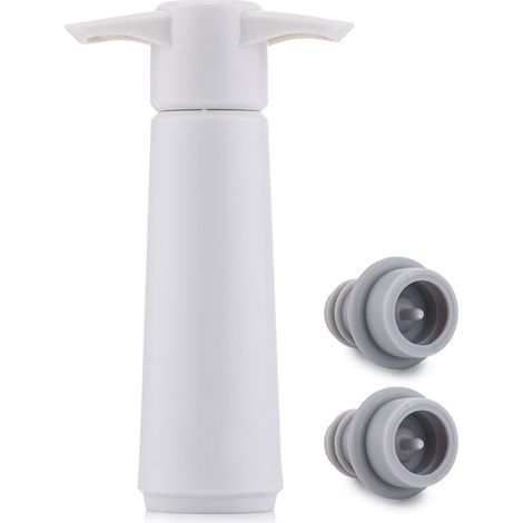 Wine vacuum pump with lid, white stainless steel 12.8-AquaForge (1/4)
