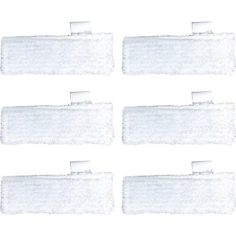 Lot de 6 lingettes de rechange en microfibre pour nettoyeurs vapeur Kärcher Easy Fix SC2, SC4, SC5 (pièces détachées : lingettes A). (1/5)