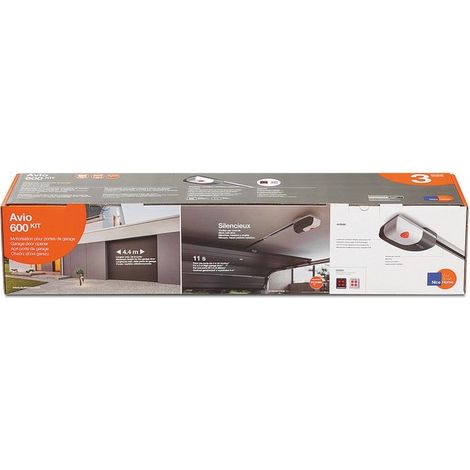 Nicehome – Kit de motorisation de garage à courroie – Ouverture rapide en 11s – Traction par courroie renforcée – Rail en acier galvanisé – Pour portes jusqu'à 4,2m