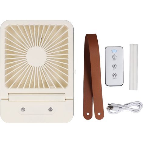 Climatiseur portable sans évacuation 3 vitesses, réservoir 2,5 L, batterie rechargeable, télécommande et veilleuse (1/5)