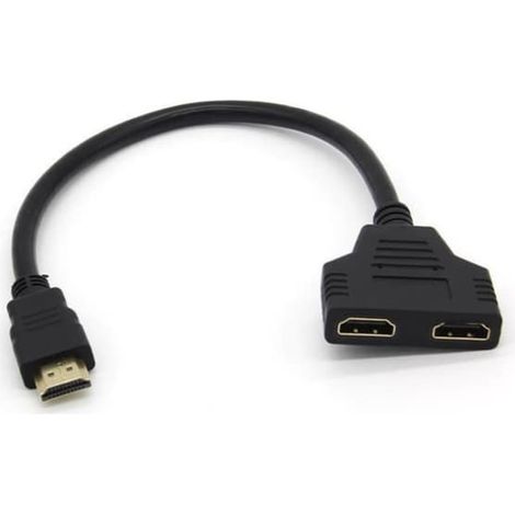 Adaptateur câble HDMI pour PC, téléviseur Microsoft, console TV, doré, affichage 3D Full HD 4K, câble d'extension 1080p (1/4)