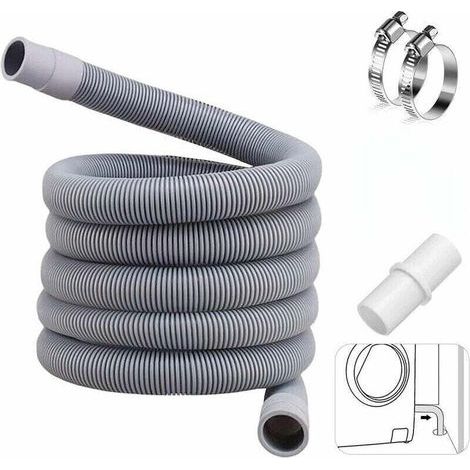 Tubo di scarico universale da 3 m, prolunga per lavastoviglie, tubo di scarico per lavatrice, tubo di scarico dell'acqua, prolunga per tubo di scarico (coppia) (1/4)
