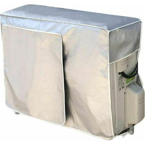 Housse de climatiseur extérieur housse de climatiseur étanche housse anti-poussière housse de climatiseur extérieur maison (92X35X69cm), argent, 1 pièce, (1/5)