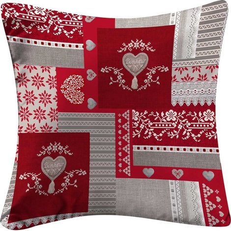 Housse de Coussin "Sweet Heart" 60x60cm Gris