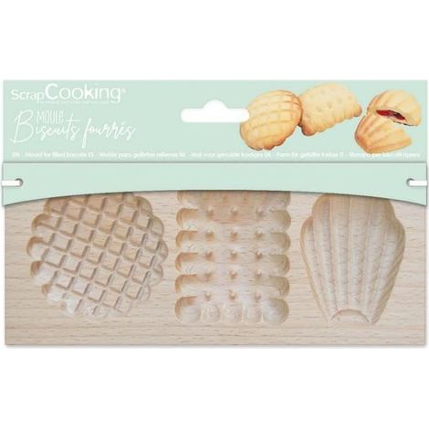 Moule Bois Biscuits Fourrés - Petits Biscuits - Scrapcooking (1/3)