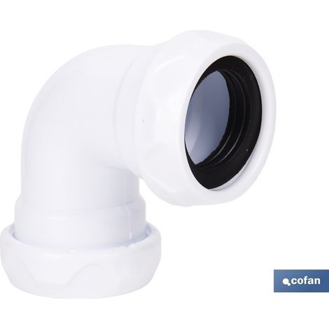 Gekrümmter Rohrverbindungsstück mit doppelter Gewindeverbindung Ø32-40 mm Polypropylen (1/4)