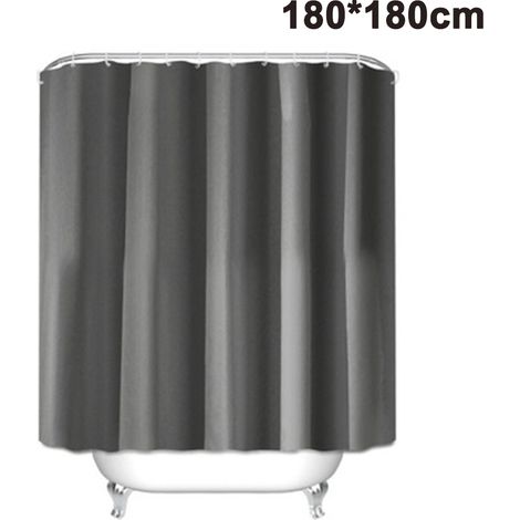 Rideau De Douche Etanche - Polyester 100% - Motif Floral Aquarelle - 180 x 180 cm - 12 Anneaux Métalliques - 1 Pièce (1/5)