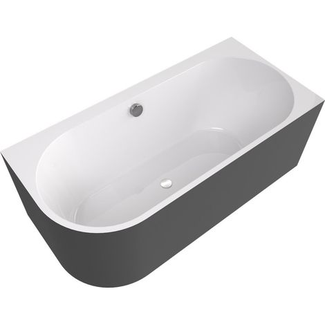 ASTRA R MONOLITH Baignoire Asymétrique 160x75x60cm, Blanc/carina (1/4)