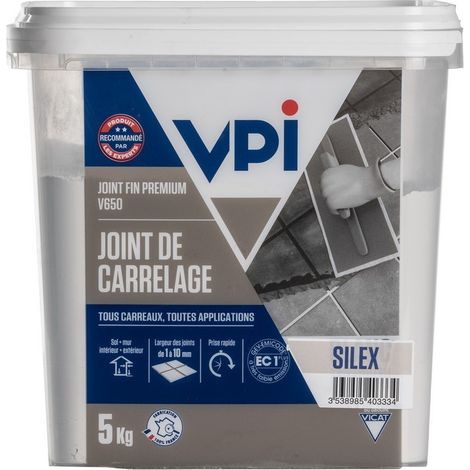 Joint fin premium 5Kg – Pour carreaux rectifiés – Hydrofugé – Prise rapide – Finition lisse sans efflorescence – VPI