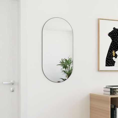 Miroir mural Moderne - Miroir de Maquillage - pour Salon, Chambre, Salle de Bain - 80x40 cm Verre Chic-672508 (1/5)
