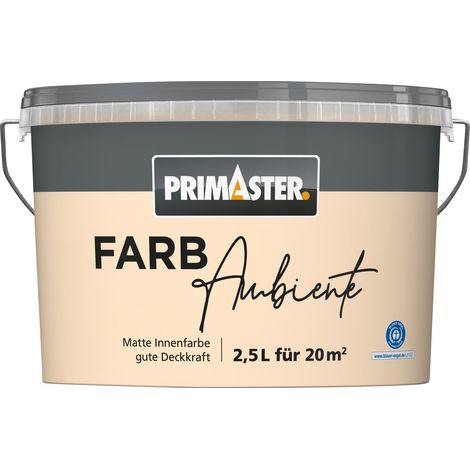 Primaster Farbambiente Wandfarbe matt pfirsich 2,5 L Wandfarbe (1/2)