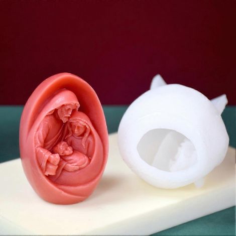 Familienkerzenform, Jesusfigur, Silikonform (1/5)