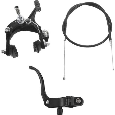 Schwarze Fixie-Rennradbremse – Komplettes Bremsenset für Cruiser, Vorderradbremssattel, robustes Bremssystem, Zubehör für Stadträder, kompatibles Ersatzteil (1/5)