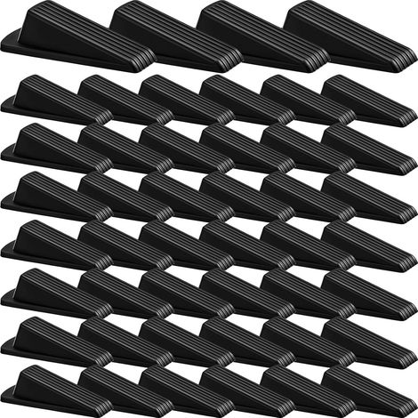 Lot de 48 butées de porte, butées de porte en caoutchouc en vrac, jusqu'à 1,2 pouce de hauteur, butées de porte en forme de coin, adaptées aux bas de porte robustes, aux moquettes, aux carrelages, aux (1/4)