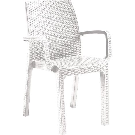 SEDIA IN POLIPROPILENE 'VERONA ARMCHAIR' bianco - BICA