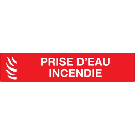 PANNEAU ADHESIF PRISE D'EAU INCENDIE 330X75MM TALIAPLAST - 725113
