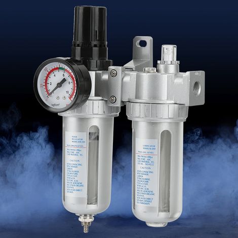 Filtre déshumidificateur d'air comprimé 1 pièce avec régulateur de pression et lubrificateur séparateur huile-eau (1/5)