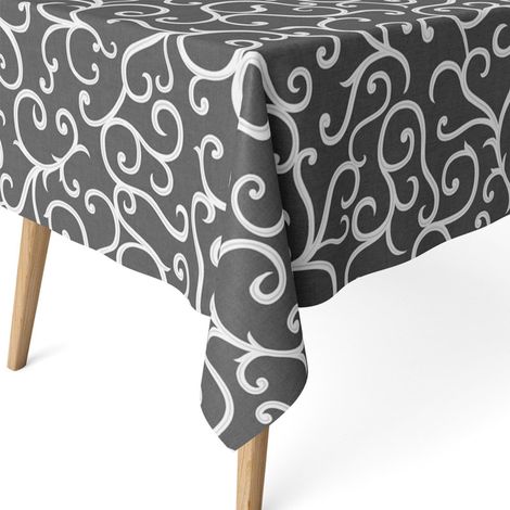 Nappe Anti-Taches enduite Coton rectangulaire 300x140 Gris (1/2)
