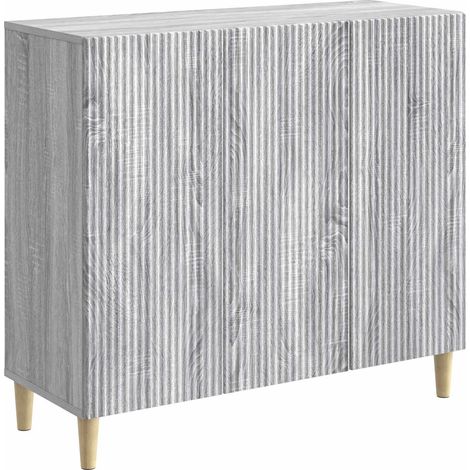 Sideboard Graues Sonoma 89 x 34,5 x 80 cm Holzwerkstoff vidaXL