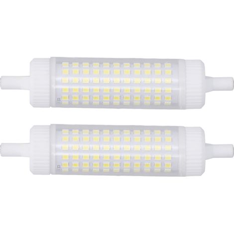 Ampoule R7s à intensité variable 118 mm, double culot, protection oculaire, 154 LED, 15 W, pour lampadaire de scène, 110 V, lot de 2, lumière blanche (1/5)