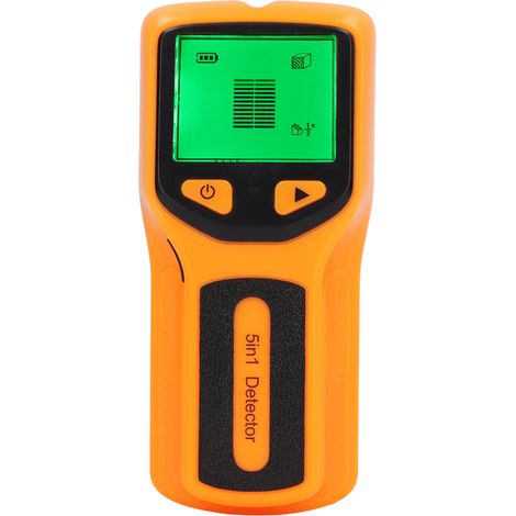 Handheld Wall Scanner 5 in 1 Stud Finder HD LCD Display Wall Detector for Metal Wood Wire Detection Orange