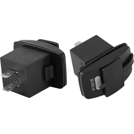 Prise chargeur USB double étanche 3.1A pour voiture bateau, port allume-cigare avec sortie rapide, adaptateur 12V/24V, étui étanche IP65, embout double port. (1/5)