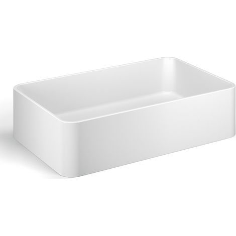 Lineabeta - Lavabo rettangolare da appoggio in ceramica 58,5x36,5 (1/2)