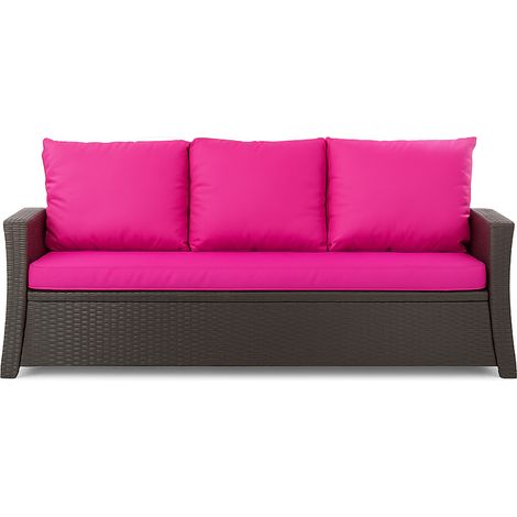 Coussins de canapé meubles de jardin en résine tressée Rose, Coussins balançoire d'extérieur 150x60x50cm Coussin de banc de jardin extérieur -Mix