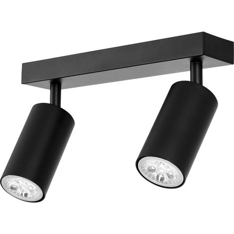 Jandei - Aplique de techo giratorio de 2 brazos para GU10 color negro