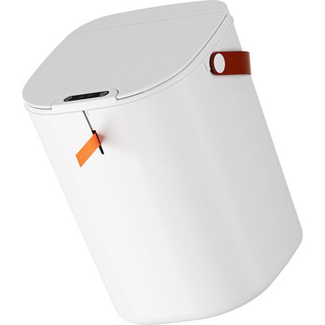 20-Liter-Abfalleimer mit Sensor, Griff, ABS-Kunststoff, automatische Induktion, berührungsloser Abfalleimer für Badezimmer, Weiß (1/5)