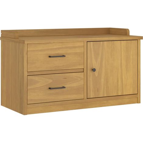 Banc de couloir SANDNES 87x40x50 cm bois de pin massif CFW330350 (1/5)