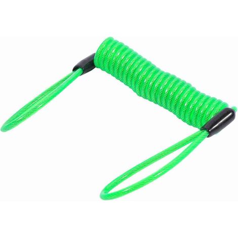 Câble de Rappel de Verrouillage de Disque, Câble de Bobine de Rappel Antivol Léger pour Moto avec une Bonne Portée Flexible élastique Câble de Bobine en Acier de 1,25 M (vert (1/5)