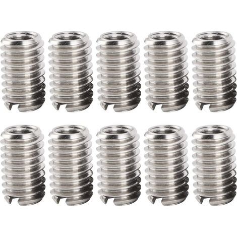 10 Pièces M4 X 0.7mm Filetage Femelle M6 X 1mm Filetage Mâle Inserts écrou Réducteur en Acier Inoxydable pour Ordinateurs Lampes Moules équipement Mécanique (1/5)