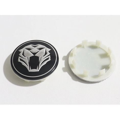 (Lion, Kia, enjoliveur 58 mm) - Lot de 4 enjoliveurs neufs 58 mm à 8 broches avec logo Kia, emblème de voiture, cache-moyeu, protection anti-poussière, accessoires de style pour jantes automobiles (1/5)