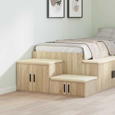 Aufbewahrungsschrank 2 pcs Sonoma-Eiche 127 x 41 x 40 cm