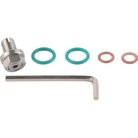 Bouchon de vidange surdimensionné en acier inoxydable, kit de réparation de filetage de carter d'huile auto-taraudeur avec clé hexagonale, joint torique et joint d'étanchéité M12.1-1.5x15mm (1/5)