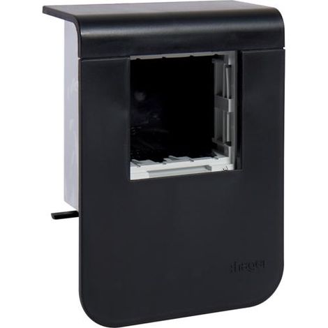 Support d'appareillage 45x45 pour plinthe SL20055 noir HAGER SL200559709011