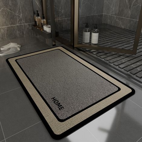 Seattle - Style A - Terre de diatomées rectangulaire 5080cm Les tapis de sol en terre de diatomées sont faciles à nettoyer et conviennent aux salles de bains, toilettes et sanitaires. Ils sont résist (1/4)