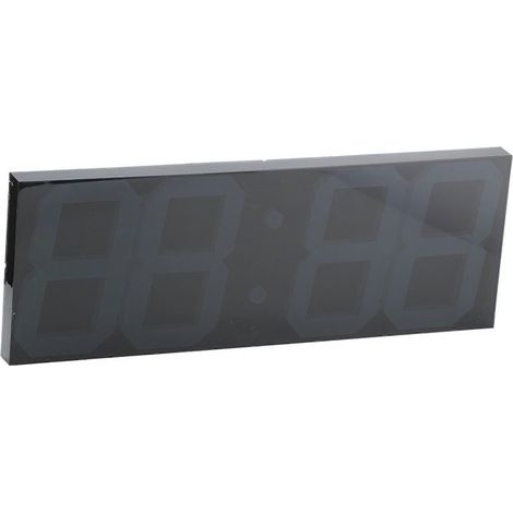 Réveil mural LED numérique en miroir avec télécommande, horloge électronique design pour salon et chambre, affichage lumineux, fonctionne sur secteur, inclut télécommande, style moderne et élégant. (1/5)