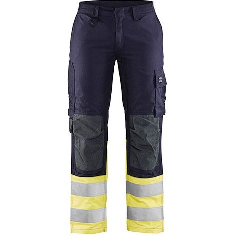 Pantalon de travail multinormes inhérent femme 7188 - Marine/Jaune fluo XL - FR(46) - SE(C44) - Standards (1/2)